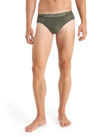 Bielizny Icebreaker Merino Anatomica Briefs Męskie Oliwkowe | PL 1650RVDW